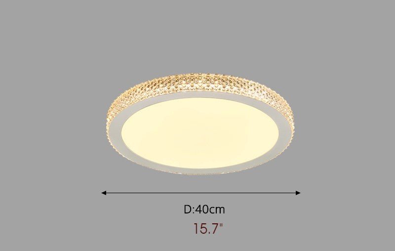 MIRODEMI® Round Crystal LED Ceiling Light For Bedroom, Living Room, Dining Room