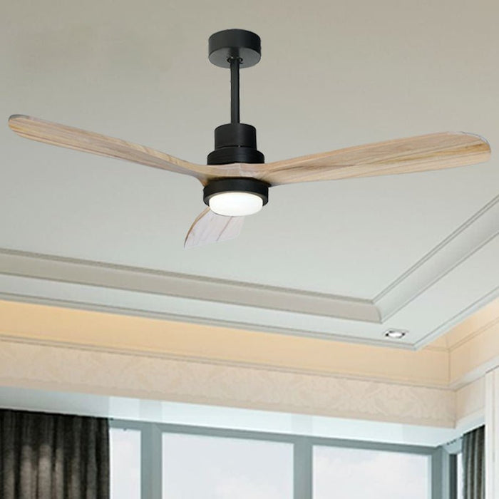 MIRODEMI® 52" Modern LED Wooden Ceiling Fan with Remote Control image | luxury furniture | ceiling fans with lamp
