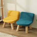 Rectangle Low Stool For Living Room Made of Solid Wood Cotton And Linen image | luxury furniture | wooden stools | home decor