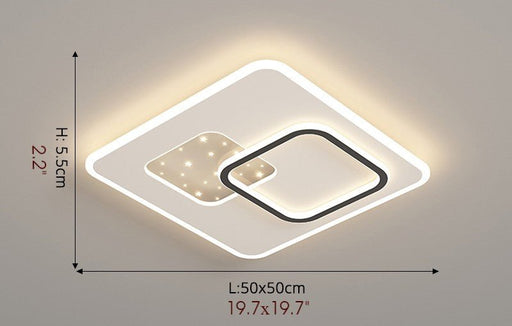 MIRODEMI® Rhomboid Minimalist Acrylic LED Ceiling Light For Living Room, Bedroom Black