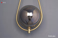 MIRODEMI® Nordic Pendant Lamp with Water Drop Smoky Gray Glass Ball for Bedroom