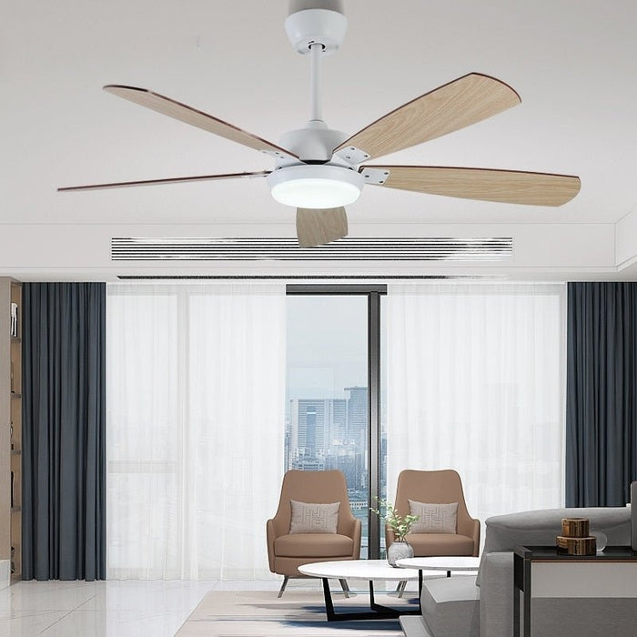 MIRODEMI® 42" LED Ceiling Fan with Lamp and 5 Plywood Blades