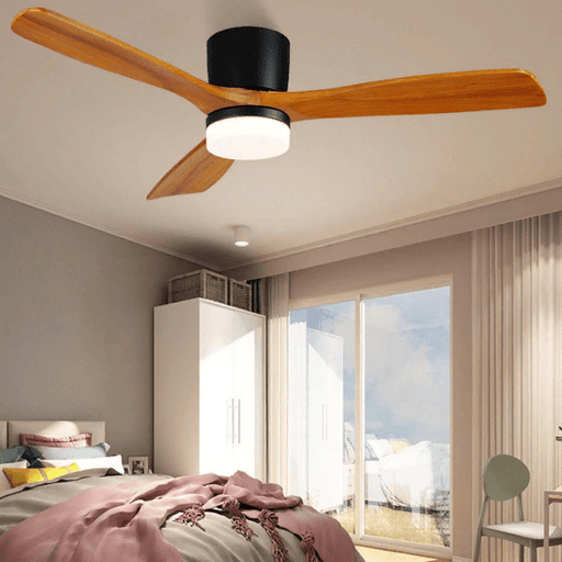 MIRODEMI® Modern Fashion Led Ceiling Fan with Remote Control made of Solid Wood image | luxury furniture | wooden ceiling fan