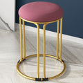 Nordic Suede and Leather Stacked Dining Round Stool image | luxury furniture | luxury stools | luxury leather stools