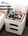 MIRODEMI® White/Black Smart Bedside Cabinet With Wireless Charger & Touch Sensor Light