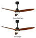 MIRODEMI® 52" Modern Solidwood LED Ceiling Fan with Remote Control image | luxury furniture | ceiling fans with lamp