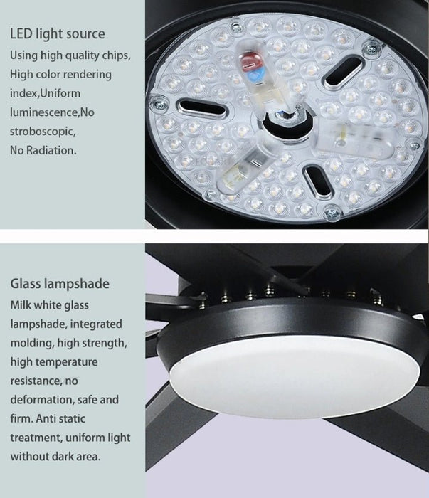 MIRODEMI® 66" Modern Aluminum LED Ceiling Fan With Remote Control image | luxury furniture | aluminium ceiling fans