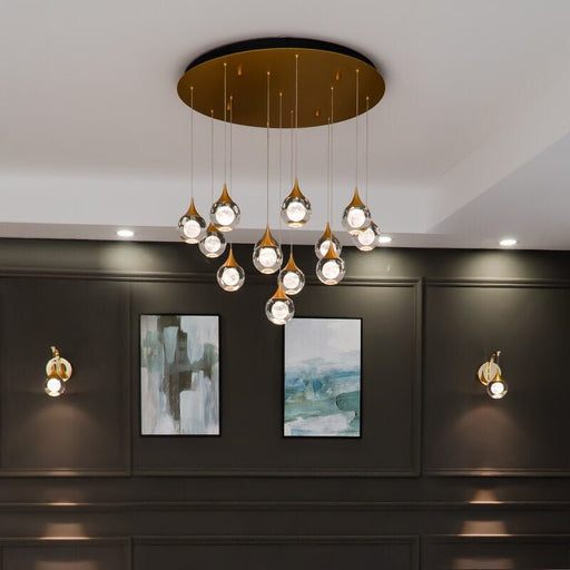 MIRODEMI® Modern Crystal LED Ceiling Chandelier with Hanging Balls for Living Room image | luxury lighting | hanging lamps