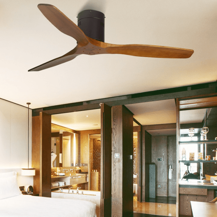 MIRODEMI® 52" Modern wood Led  Ceiling Fan with Remote Control