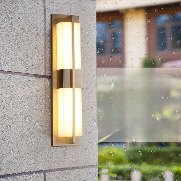 MIRODEMI® Modern Black/Copper Outdoor Waterproof LED Wall Sconce For Garden Porch