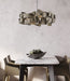 Mirodemi® Postmodern Grey/Gold Iron Chandelier For Living Room, Dining Room Dia23.6" / Warm white / Dark gray