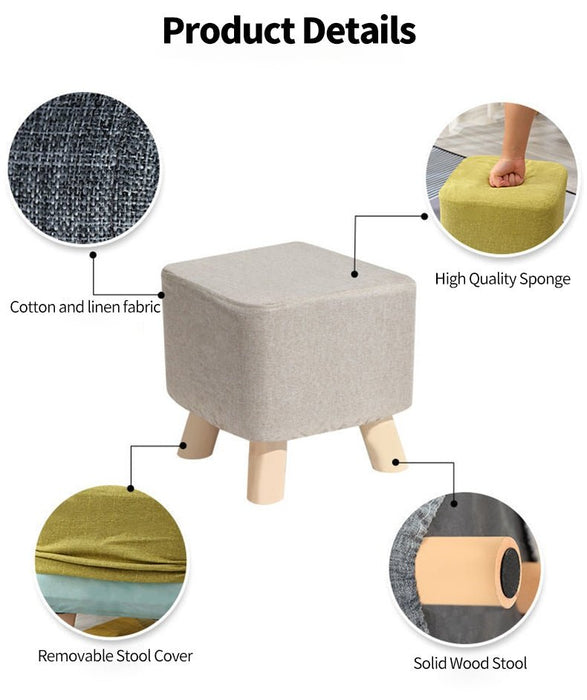 Square Round Modern Ottoman Made of Solid Wood image | luxury furniture | luxury ottomans | wooden ottomans | square ottomans