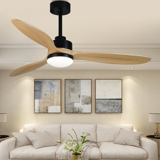 MIRODEMI® 52" Modern Wooden Ceiling Fan with Lamp and Remote Control image | luxury furniture | wooden ceiling fans
