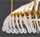 MIRODEMI® Gold/white crystal ceiling chandelier for living room, bedroom, dining room