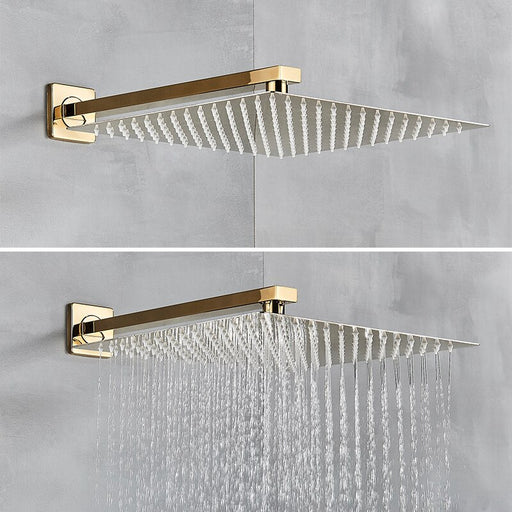MIRODEMI® Bronze Bathroom Shower Faucet Set Wall Mount Dual Handle With  Handshower