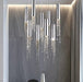 MIRODEMI® Hanging crystal light fixture for lobby, staircase, loft, lobby, stairwell 9 Lights (2) / Chrome / Warm Light 3000K