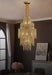 MIRODEMI® Gold staircase loft crystal hanging chandelier for living room, hall, lobby, stairwell image | luxury furniture