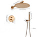 MIRODEMI® Rose Gold Shower Faucet Rainfall Shower Head Bathroom Shower System image | luxury furniture | luxury faucets