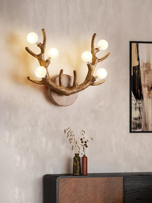 MIRODEMI® Deer Horns LED Wall Lamp with Glass Spheres for Bedroom, Living Room image | luxury lighting | deer horns lamps