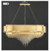 MIRODEMI® Gold hanging crystal ceiling chandelier for living room, dining room, bedroom