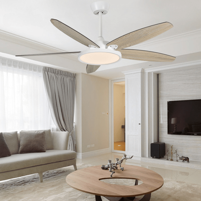 36-inch ceiling fan with light, five plywood blades and remote control