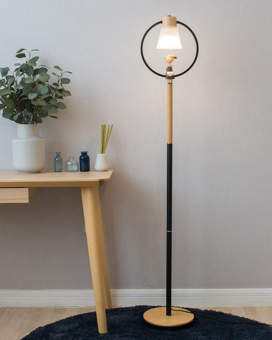 MIRODEMI® Luxury LED Wooden Floor Lamp for Ofiice, Foyer