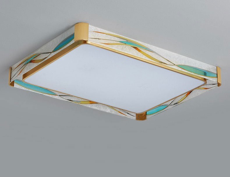 MIRODEMI® Rectangular LED Сopper Ceiling Lamp for Living room, Bedroom image | luxury lighting | luxury ceiling lamps