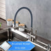 MIRODEMI® Deck Mounted 360 Degree Rotation Pure Water Kitchen Tap Brushed Nickel (Grey Pipe)