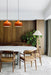 MIRODEMI® Circle Orange Metal Single Chandelier
