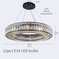 MIRODEMI® Luxury Hanging Black Crystal Chandelier For Living Room, Dining Room, Bedroom image | luxury lighting | home decor