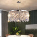 MIRODEMI® Modern Drum LED Silver Crystal Chandelier for Living Room, Kitchen image | luxury lighting | luxury chandeliers