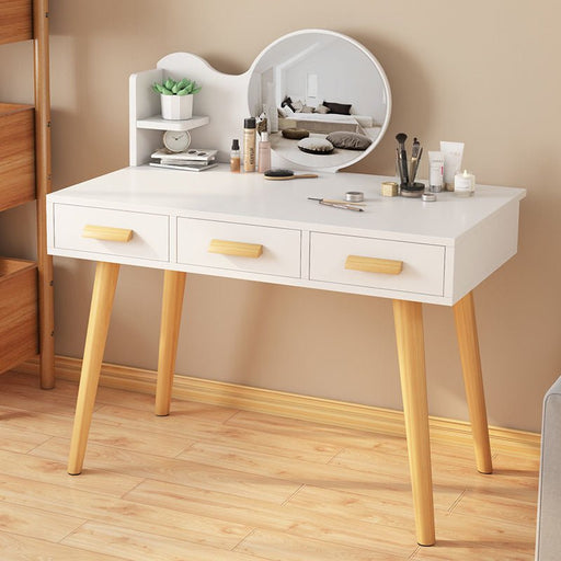 Nordic Dressing Table with LED Mirror White / No LED / L90.0cm / L35.4"