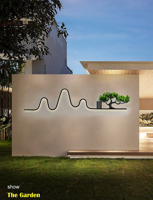 MIRODEMI® Landscape Decoration Plant Outdoor Waterproof LED Wall lamp For Garden, Villa L59.1*W12*H3.9" / Warm white