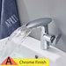 MIRODEMI® White/Chrome/Black Waterfall Bathroom Sink Faucet Deck Mounted Chrome Finish / A / W8*H6*L9.8"