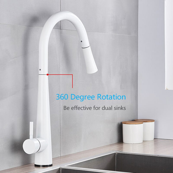MIRODEMI® White/Matte Black/Brushed Nickel Kitchen Faucet Mixer With Smart Sensor