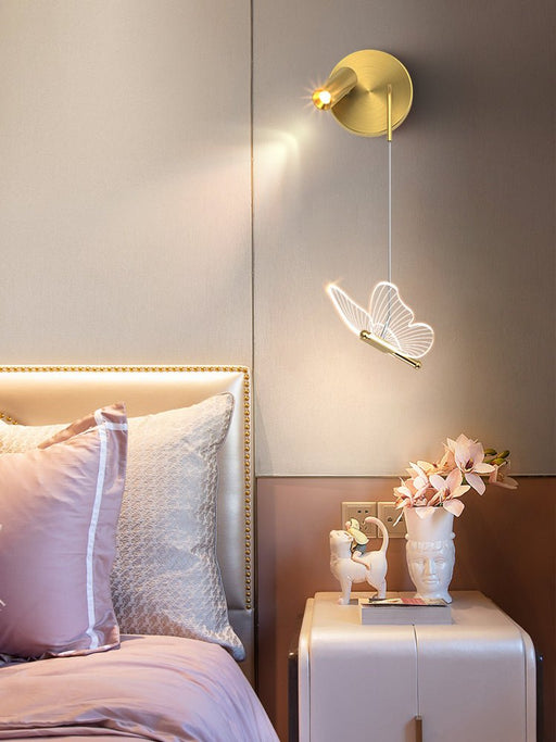 MIRODEMI® Bedside LED Wall Lamp in the Form of Butterfly for Kids Room, Bedroom image | luxury furniture | bedside lamps