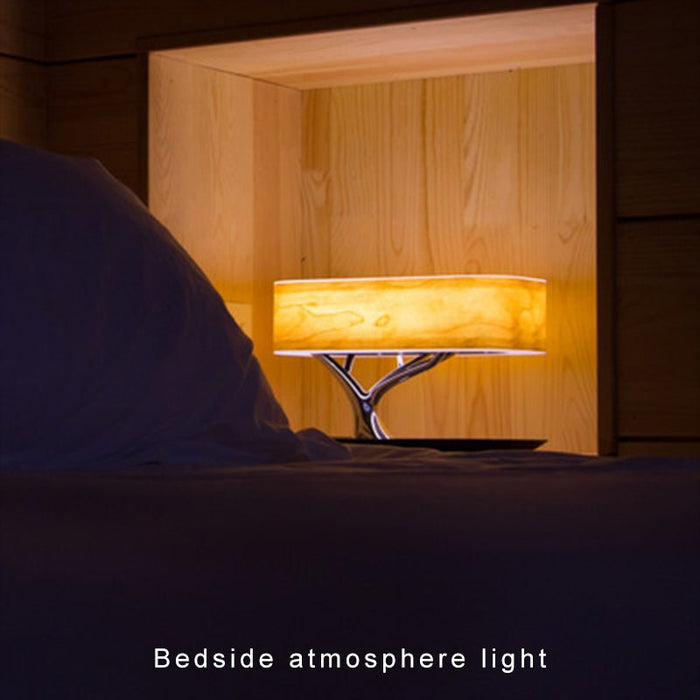MIRODEMI® Tree Shape LED Table Lamp With Music Bluetooth Speaker & Wireless Phone Charger W11.3*D5.9*H7.9" / Dimmable