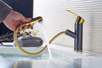 MIRODEMI® Luxury Black/Gold/White/Chrome Pull Out Bathroom Sink Faucet Deck Mounted