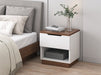 Light Luxury Nightstand with Open Shelf made of Wood For Bedroom image | luxury furniture | wood nightstand | home decor