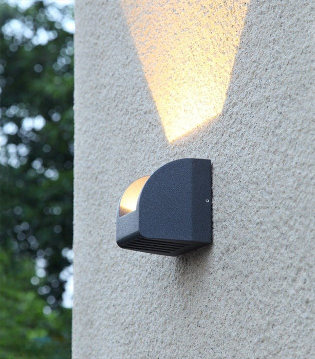 MIRODEMI® Black Modern Outdoor Waterproof Aluminum LED Wall Scones For Garden, Courtyard