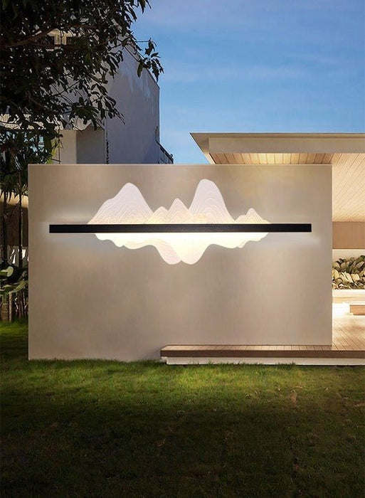 MIRODEMI® Black Aluminum Outdoor Waterproof Original Design LED Wall lamp For Garden L39.4" / Warm white