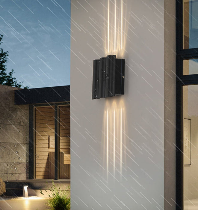 MIRODEMI® Black Waterproof Outdoor Aluminum LED Wall Lamp For Garden, Villa, Porch