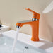 MIRODEMI® Green/White/Orange Bathroom Sink Faucet Deck Mounted Hot And Cold Water Chrome Orange / H6.3*L4.7"