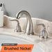 MIRODEMI® Gold/Black Bronze/Chrome/Brushed Nickel Bathroom Sink Faucet Dual Handles Brushed Nickel / W2.4*H6"