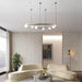 MIRODEMI® Planet Orbit Glass Ball LED Pendant Lamp for Living Room, Bedroom, Dining Room Warm light / Dia110.0cm / Dia43.3"
