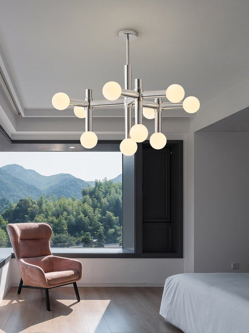 MIRODEMI® Chandelier in the Shape of a Glass Ball in a Bauhaus Style for Living Room image | luxury furniture | home decor
