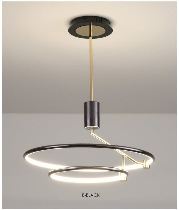 MIRODEMI® Electroplated LED Ceiling Light with 2 Layers Rotatable Ring for Living Room