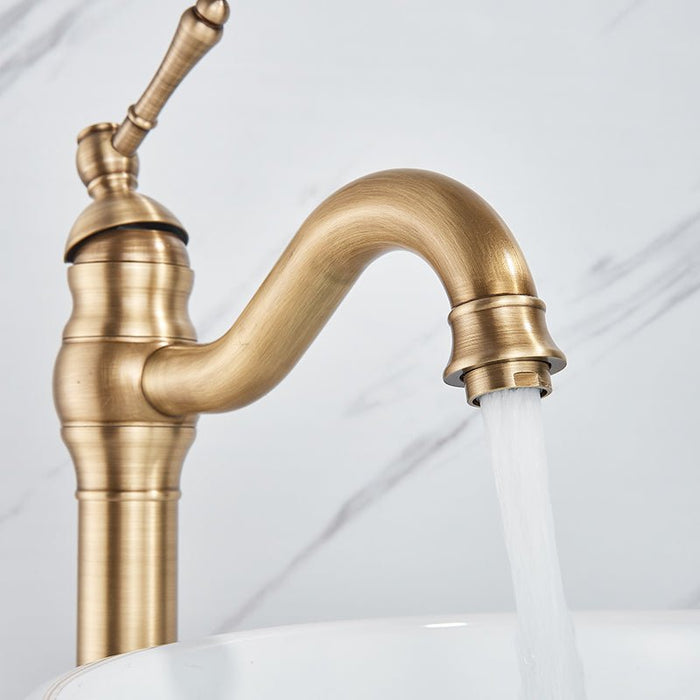 MIRODEMI® Antique Chrome/Black/Gold Brass Basin Faucet Deck Mounted
