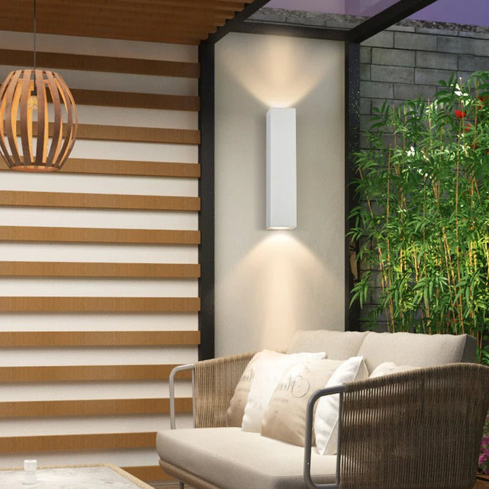 MIRODEMI® Modern Black/White Outdoor Waterproof Aluminum LED Wall Lamp For Garden