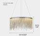 MIRODEMI® Luxury Postmodern Design Round/Rectangle/Arc Silver Chain Hanging LED Chandelier Round - Dia23.6*H13.8" / Warm light 3000K